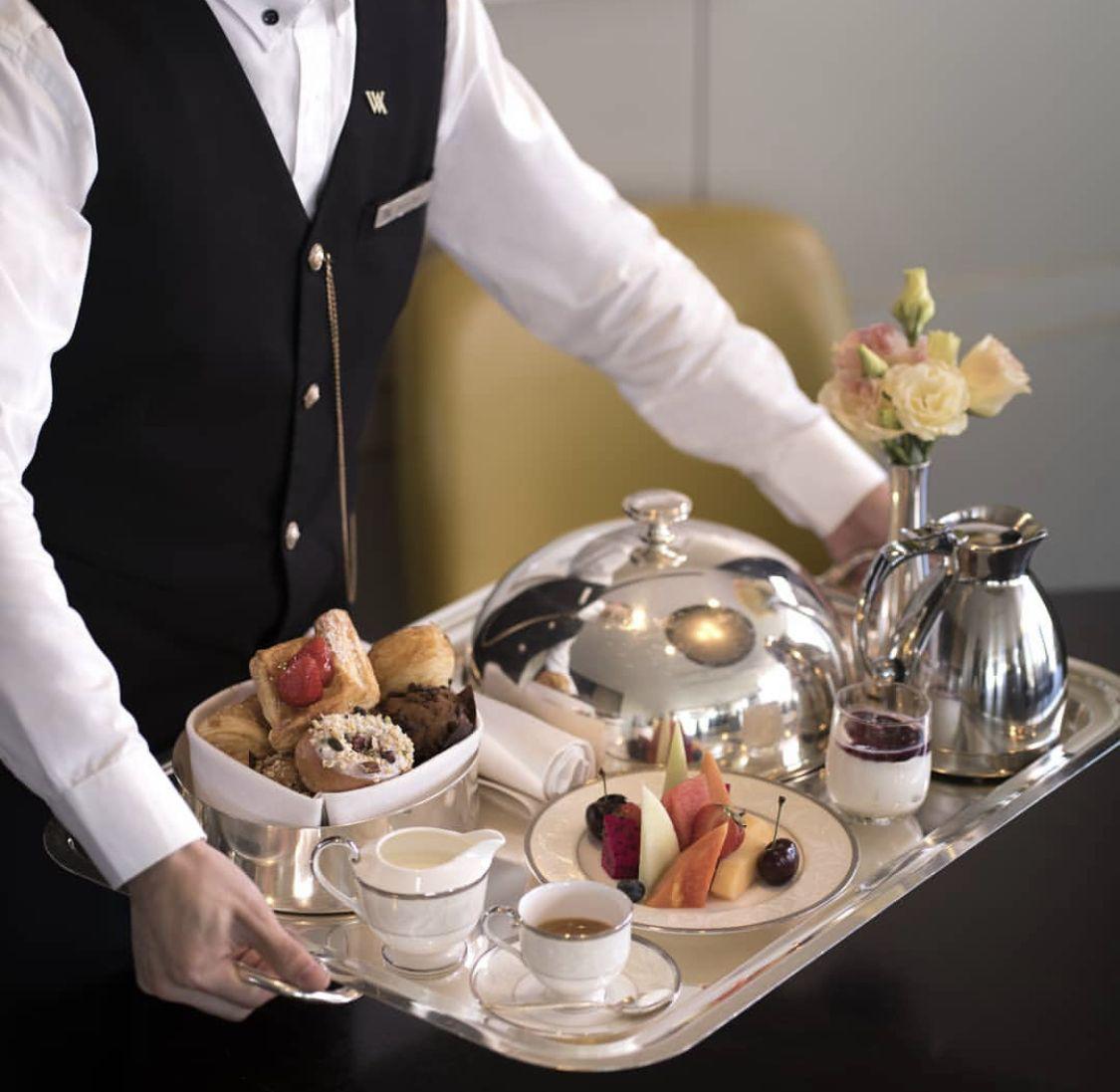 Luxury room service breakfast